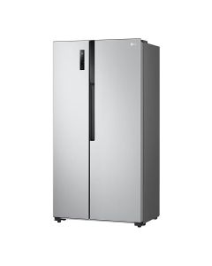 LG Side by Side Refrigerator, Total No Frost, Multi AirFlow, Touch LED Display, Smart Inverter Compressor Tempered Glass | GRFB587PQAM