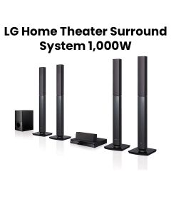 LG 5.1CH 1,000W Home Theater Surround System | 4 Tallboy, FM Radio, Bluetooth Music Steaming | LHD657