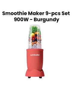 Nutribullet Smoothie Maker 9-pcs Set 900W - Burgundy | NB9-1212ABG