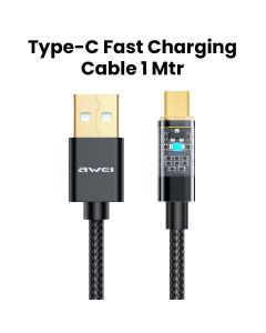 Awei Type-C Smart Fast Charging Cable with Transparent Shell | CL-139M