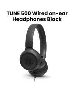 JBL TUNE 500 Wired on-ear Headphones - Black