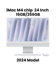 Apple 24-inch iMac with Retina 4.5K display: Apple M4 chip with 8‑core CPU and 8‑core GPU, 16GB, 256GB SSD - Silver |MWUC3AB/A