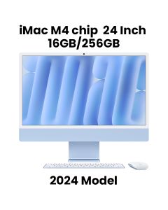 Apple 24-inch iMac with Retina 4.5K display: Apple M4 chip with 8‑core CPU and 8‑core GPU, 16GB, 256GB SSD - Blue |MWUF3AB/A