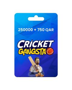 Cricket Gangsta Coin Pack 250000 + Gem Pack 750 QAT