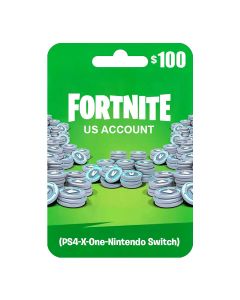Fortnite $100 - US Account (PS4-X-One-Nintendo Switch)