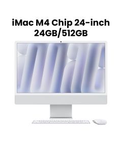 Apple 24-inch iMac with Retina 4.5K display: Apple M4 chip with 10‑core CPU and 10‑core GPU, 24GB, 512GB SSD - Silver |MCR24AB/A