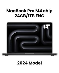 Apple 14-inch MacBook Pro: Apple M4 chip with 10‑core CPU and 10‑core GPU, 24GB, 1TB SSD - Space Black |MCX04ZS/A