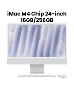 Apple 24-inch iMac with Retina 4.5K display: Apple M4 chip with 8‑core CPU and 8‑core GPU, 16GB, 256GB SSD - Silver |MWUC3ZS/A