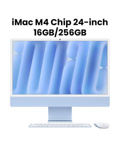 Apple 24-inch iMac with Retina 4.5K display: Apple M4 chip with 8‑core CPU and 8‑core GPU, 16GB, 256GB SSD - Blue |MWUF3ZS/A