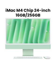 Apple 24-inch iMac with Retina 4.5K display: Apple M4 chip with 10‑core CPU and 10‑core GPU, 16GB, 256GB SSD - Green |MWUY3AB/A