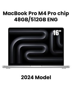 Apple 16-inch MacBook Pro: Apple M4 Pro chip with 14‑core CPU and 20‑core GPU, 48GB, 512GB SSD - Silver |MX2U3ZS/A