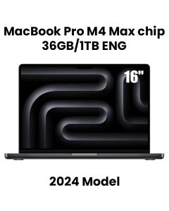 Apple 16-inch MacBook Pro: Apple M4 Max chip with 14‑core CPU and 32‑core GPU, 36GB, 1TB SSD - Space Black |MX303ZS/A